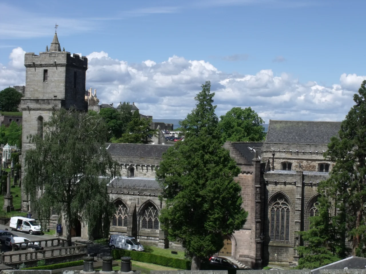 The Church of The Holy Rude - seen from the roof walkway of Stirling Old Town Jail