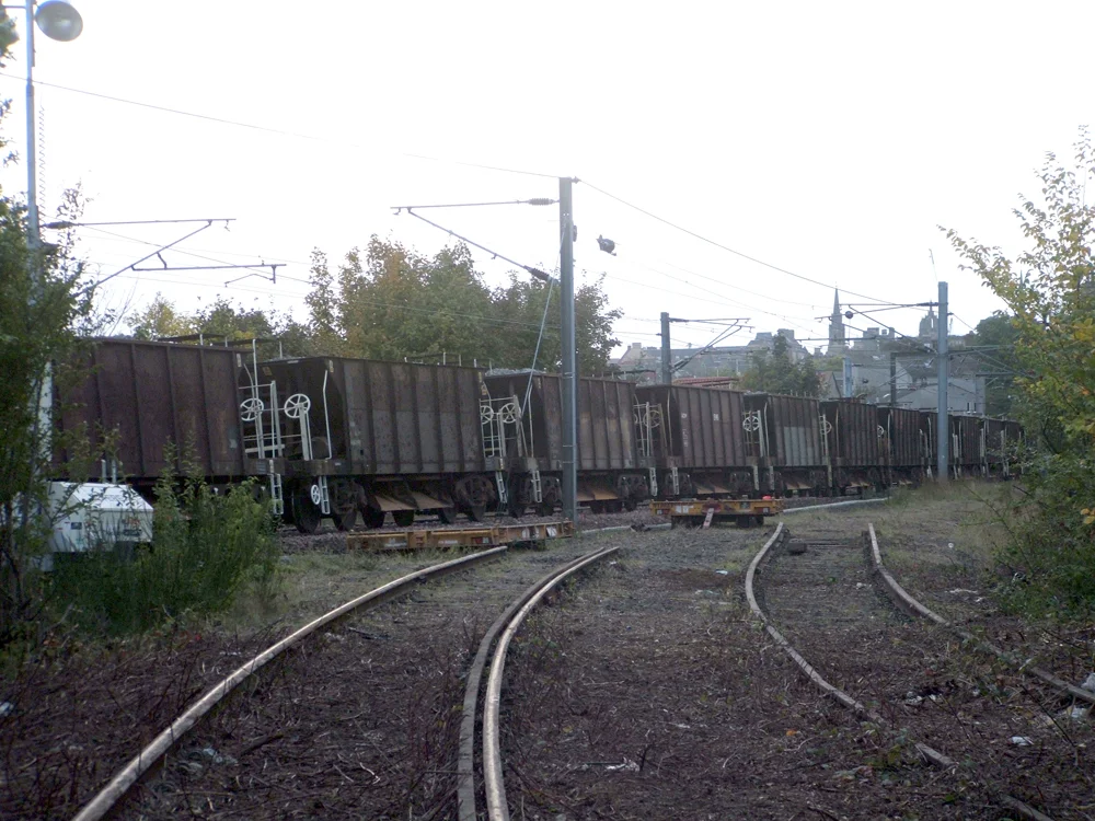 Former junction between the Edinburgh, Leith and Granton line and the East Coast Mainline, just east of Waverley Station.