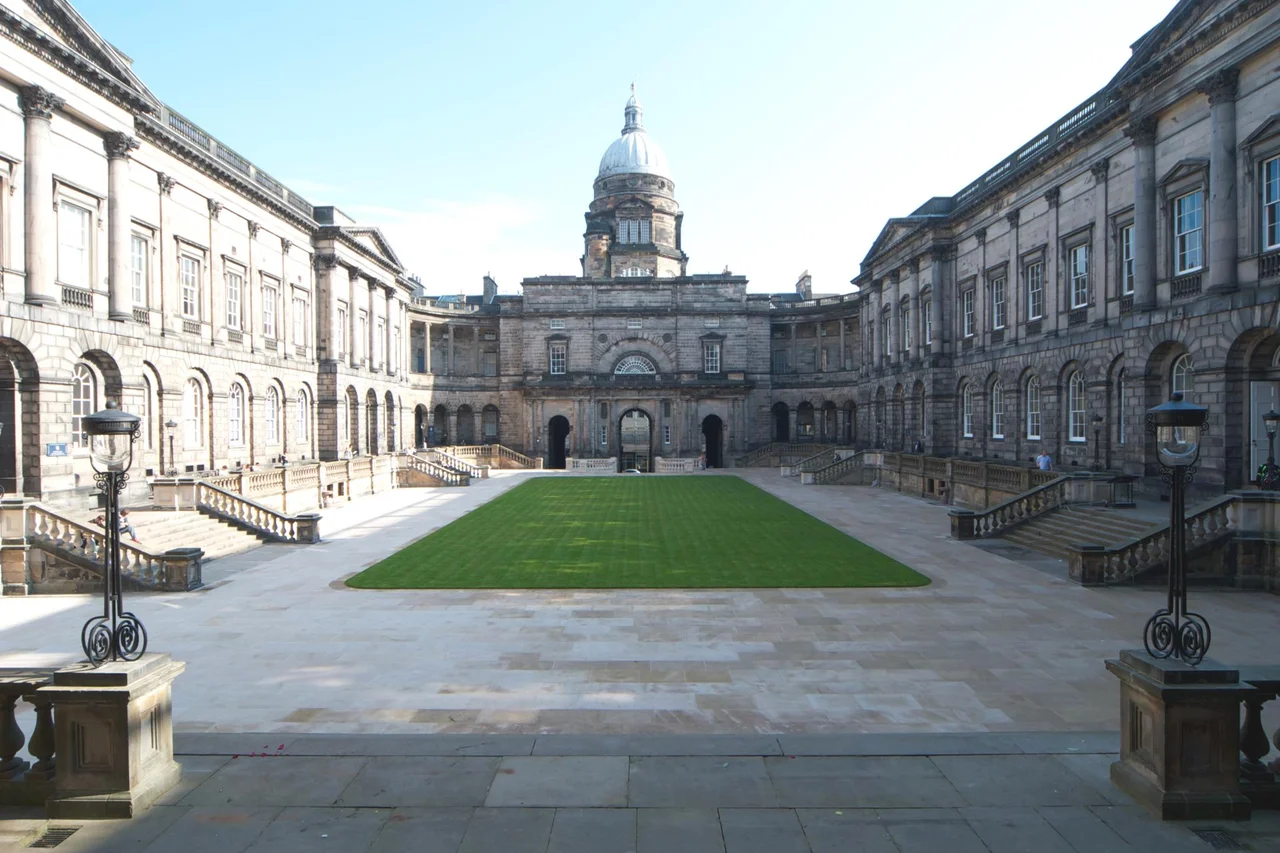 A view of Edinburgh University's Old College Quad