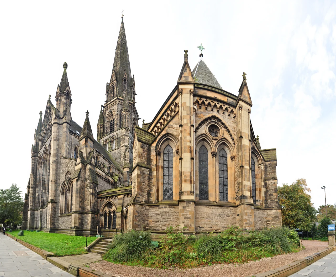 180° Panorama of the exterior of St. Mary's Cathedral, Edinburgh. Photo by Gregg M. Erickson
