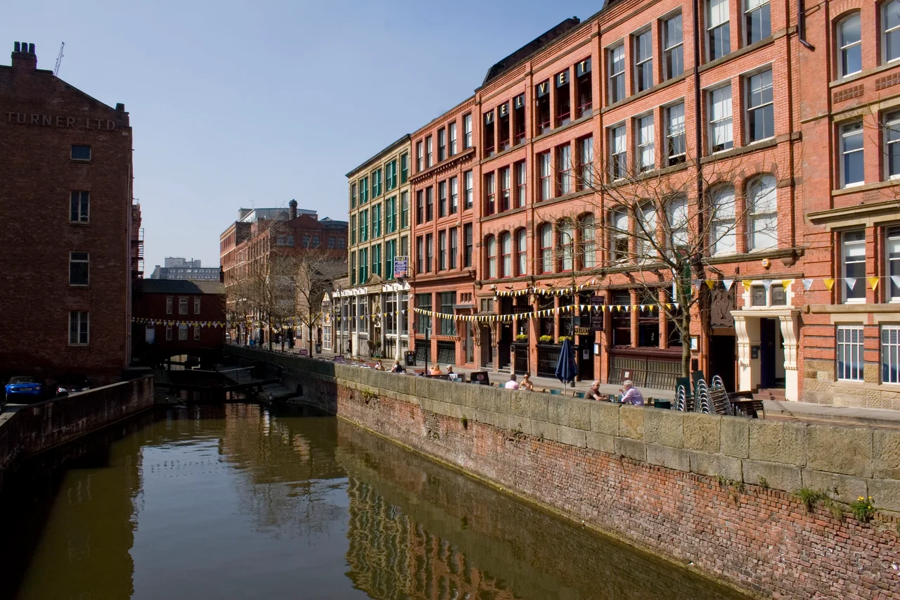 Canal Street, viewed from Minshull Street in Manchester