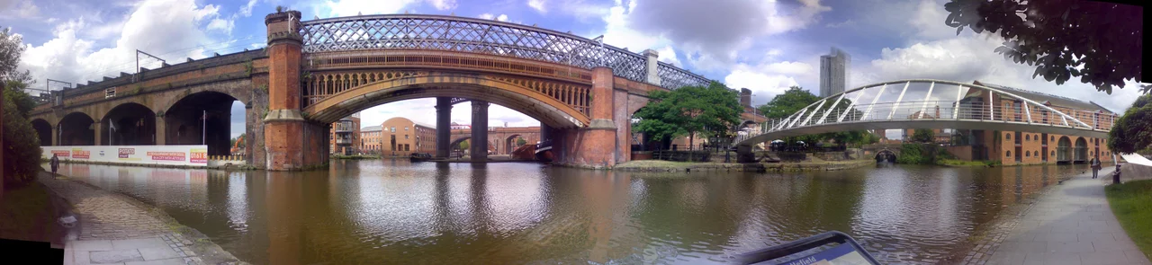 A panoramic image of the Castlefield area