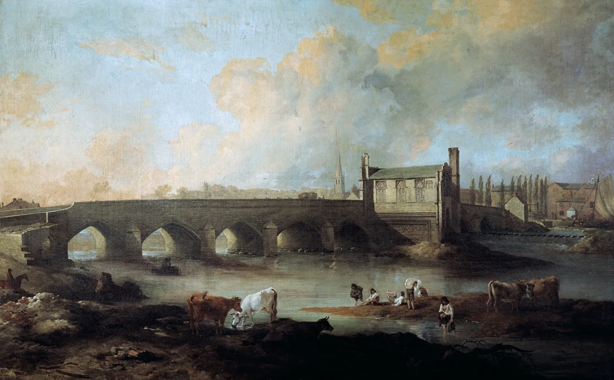 Wakefield Bridge and Chantry Chapel by Philip Reinagle 1793.jpeg