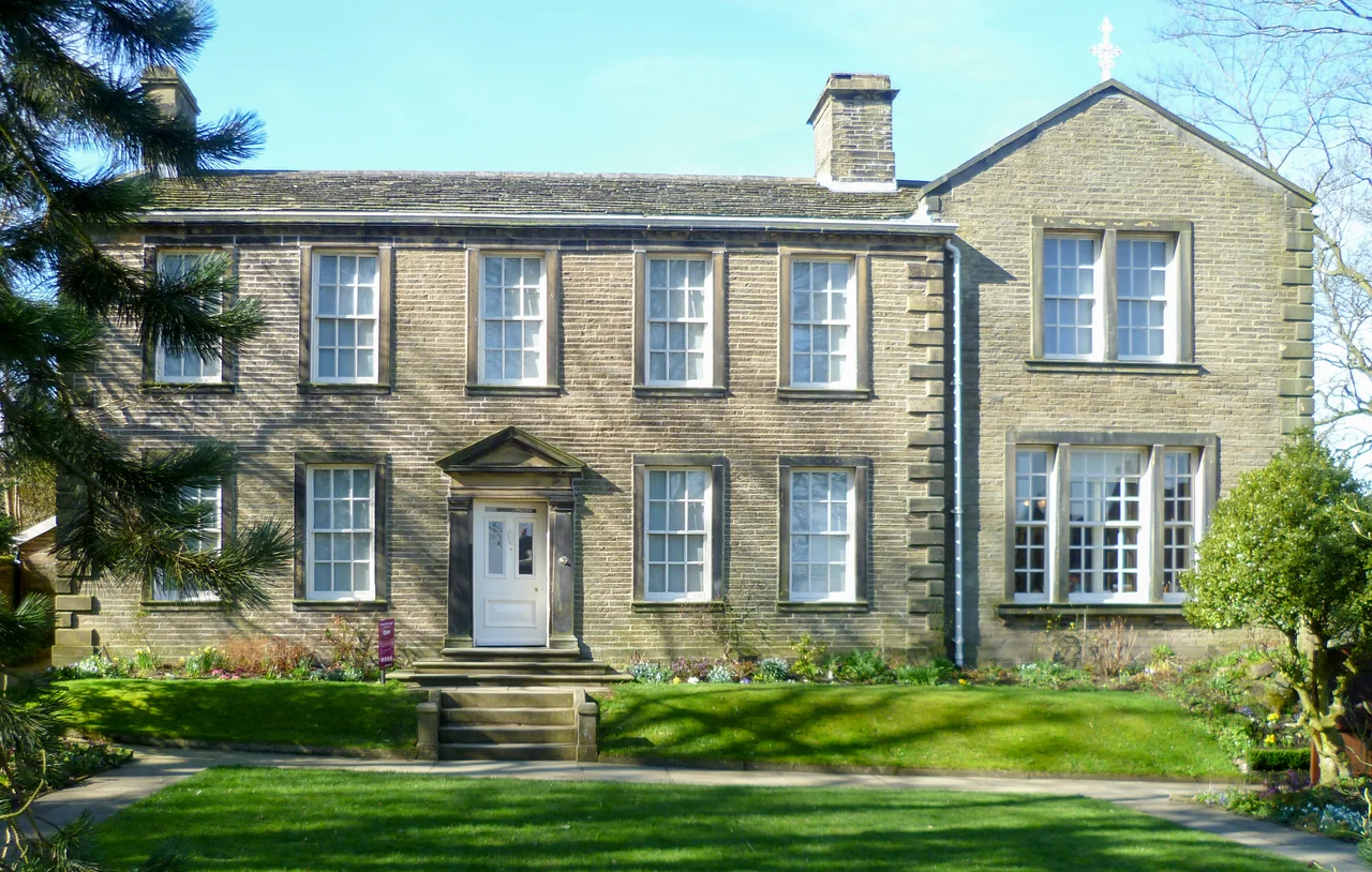 The Brontë Parsonage, now a museum, in Haworth, Yorkshire, England. The former family home of the Brontë sisters – Charlotte, Emily and Anne.