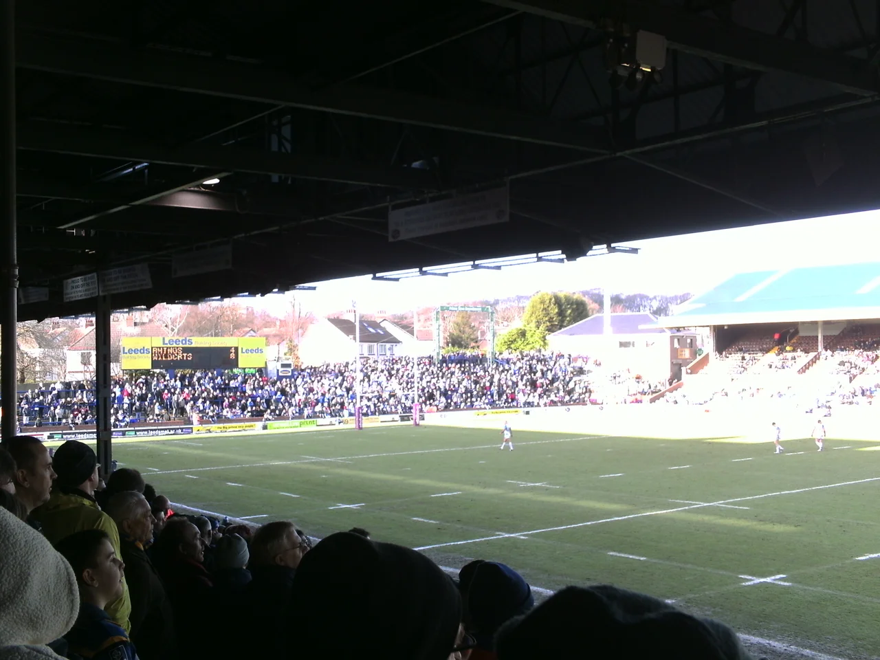The Western terraces at Headingley Stadium, Leeds.