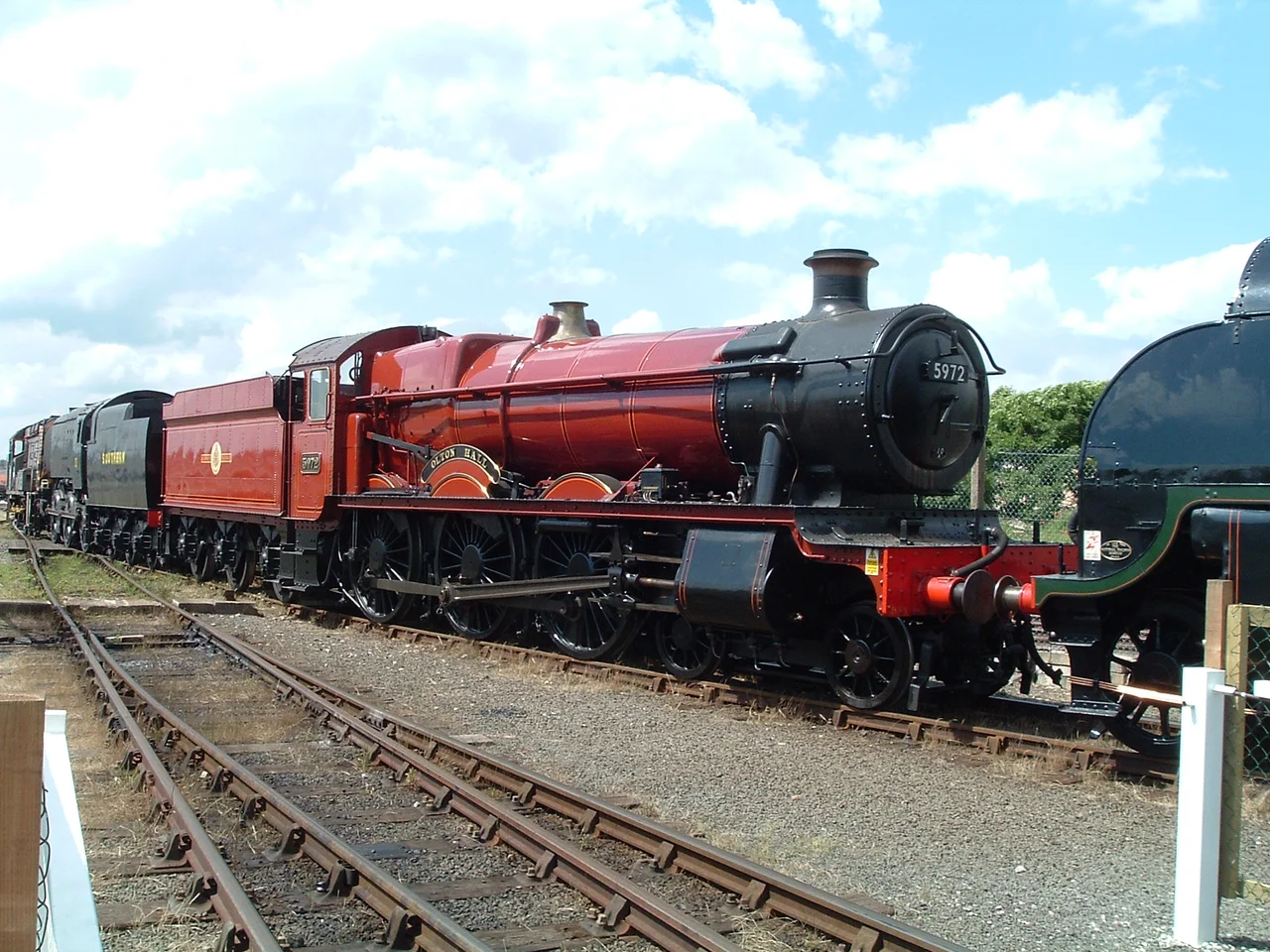 The Hogwarts Express engine, 5972 'Olton Hall', visits the museum in 2004. No. 5972 at the National Railway Museum, York.