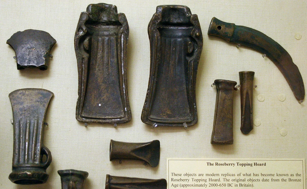 Replicas of the Roseberry Topping hoard, in the Dorman Museum, Middlesbrough