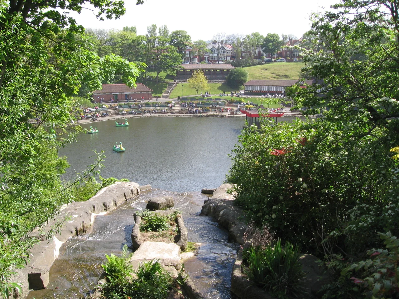 Peasholm Park, Scarborough in North Yorkshire, England.