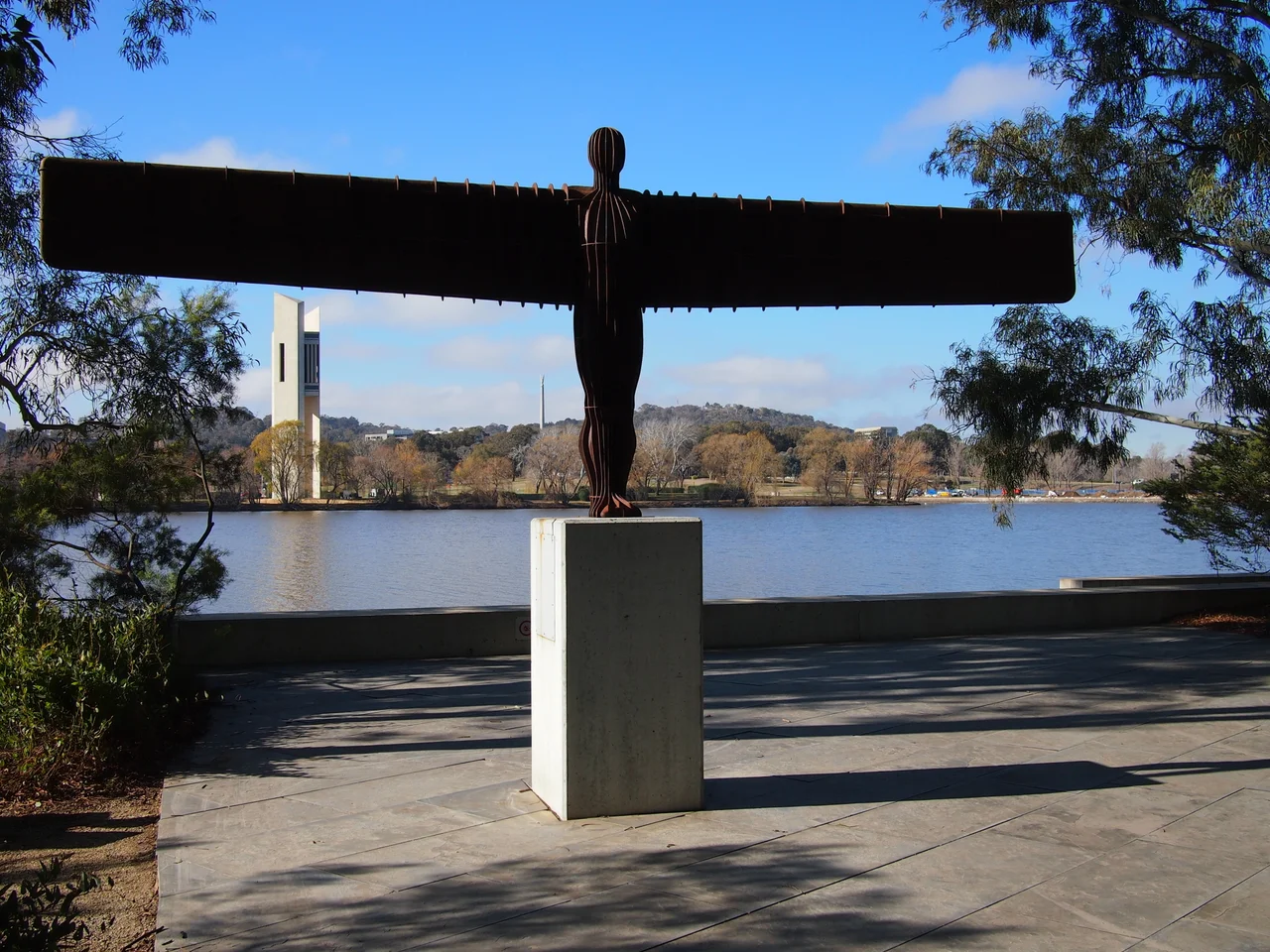Angel of the North (life-size maquette) in the National Gallery of Australia's sculpture garden