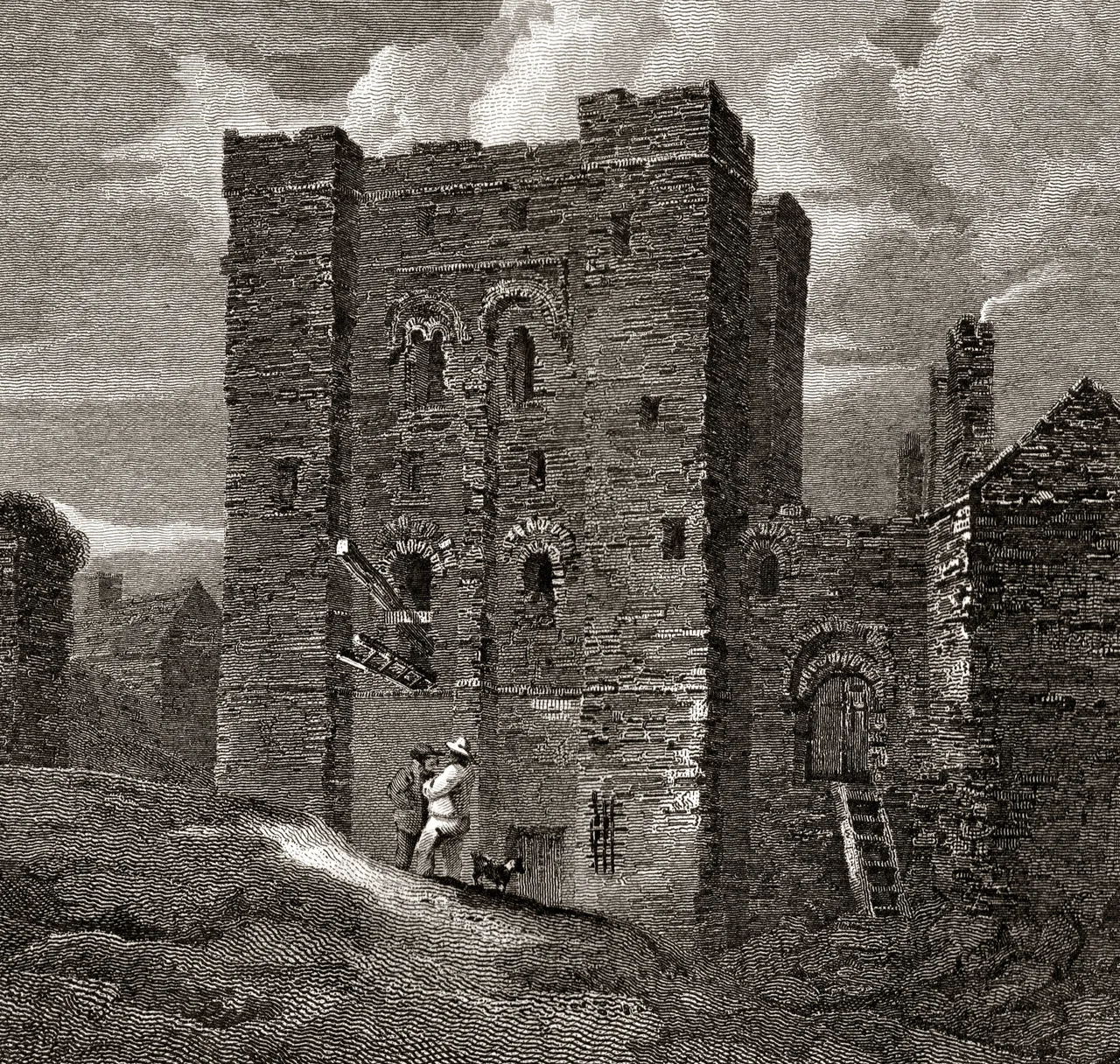 Newcastle Castle, Newcastle, as in 1814. England