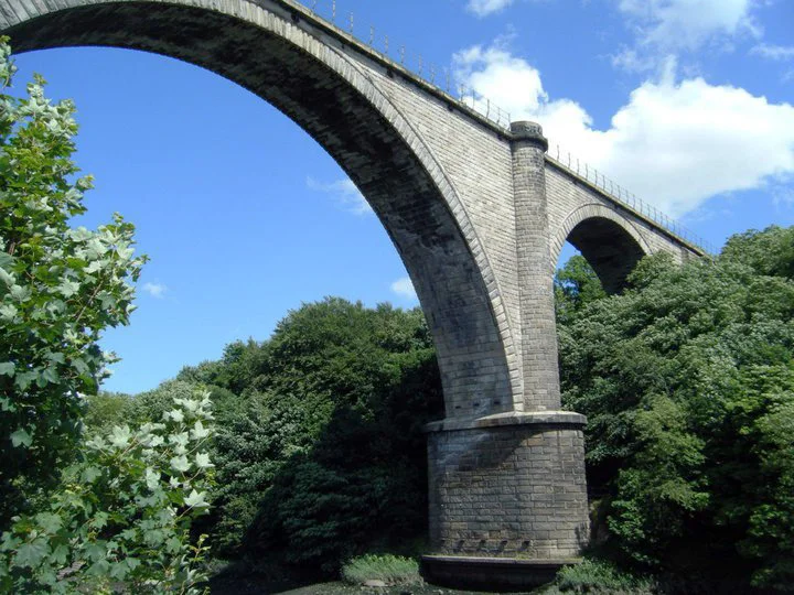 Victoria Viaduct carries the mothballed Leamside Line over the River Wear.