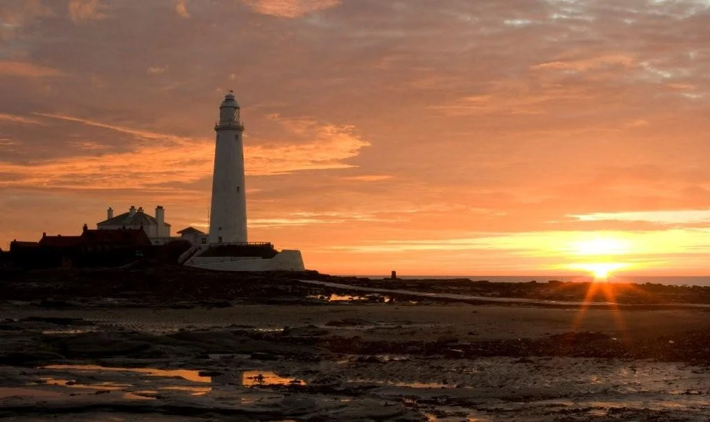 St. Mary's Lighthouse at sunrise.