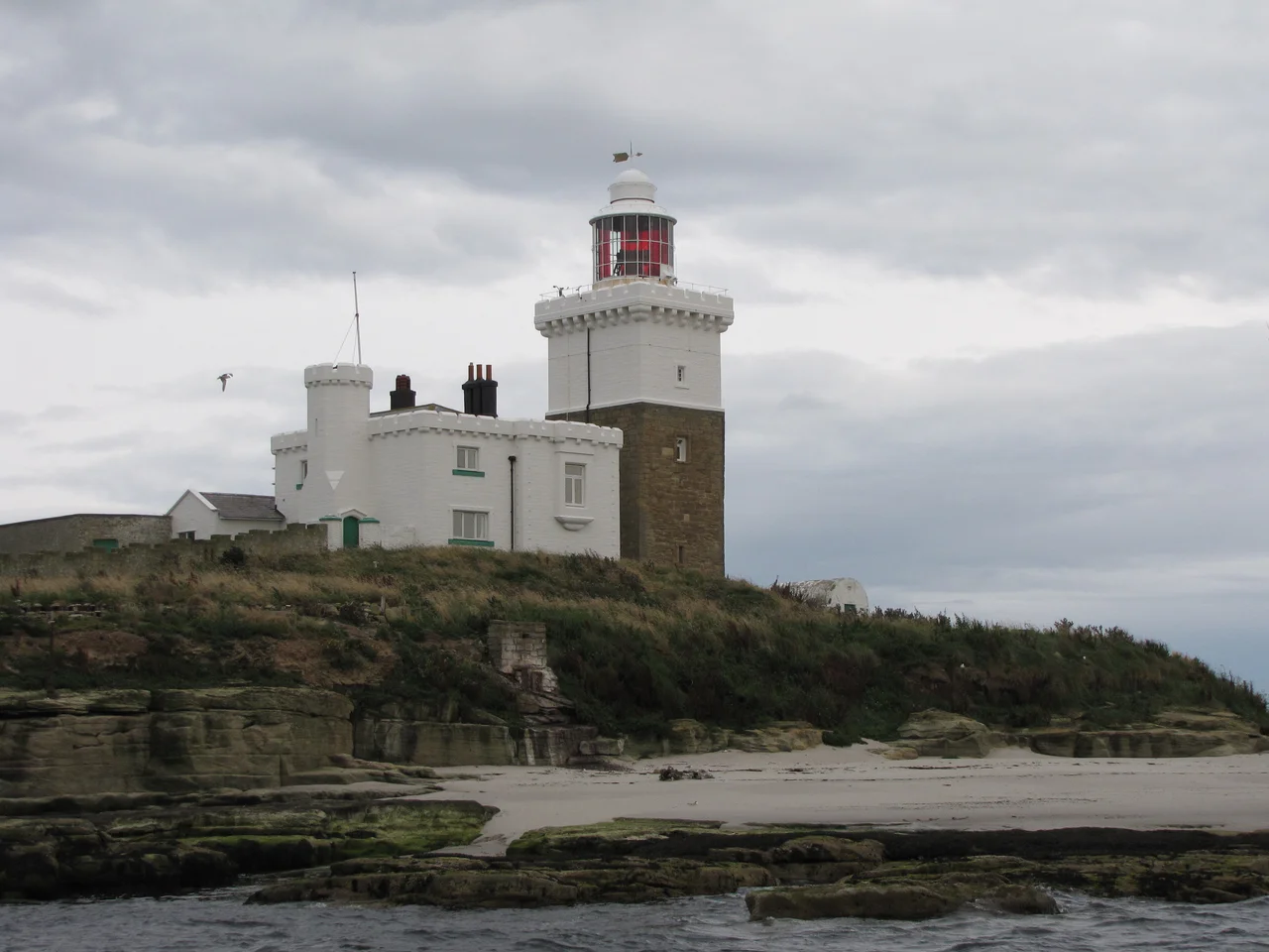 The lighthouse on Coquet Island, Northumberland, England