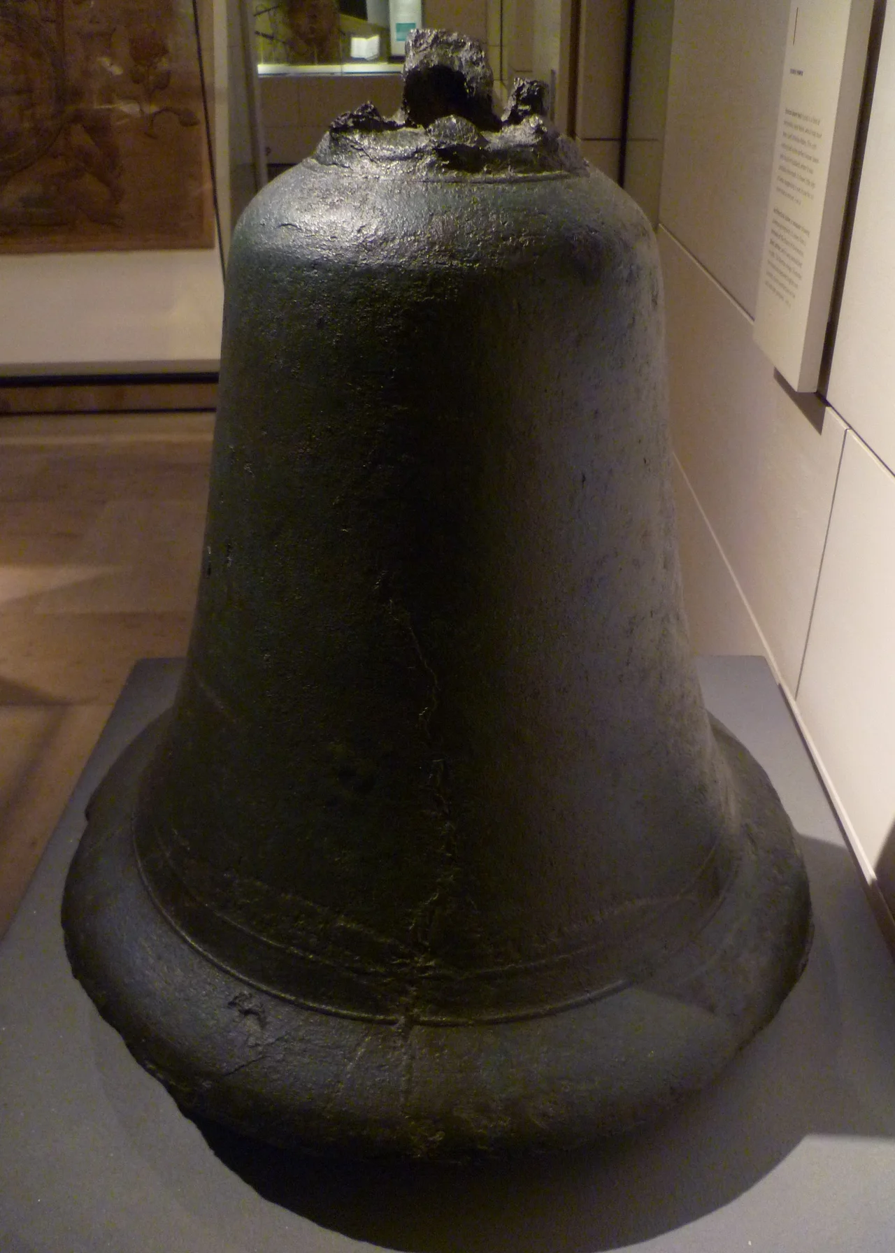 Bronze bell found at Kersmains near Kelso. The earliest known tower-bell found in Scotland, it may have belonged to Kelso Abbey.