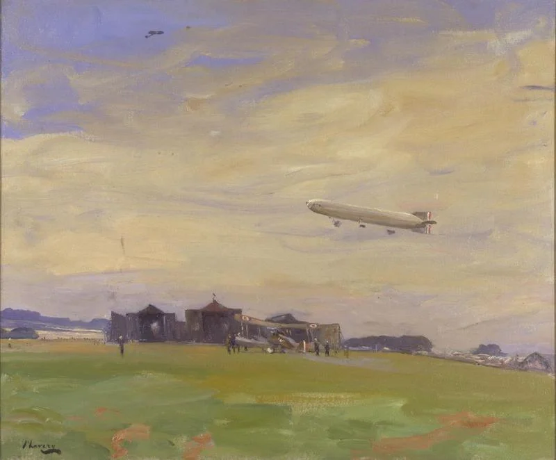 WWII-era buildings at East Fortune airfield, site of Scottish National Museum of Flight