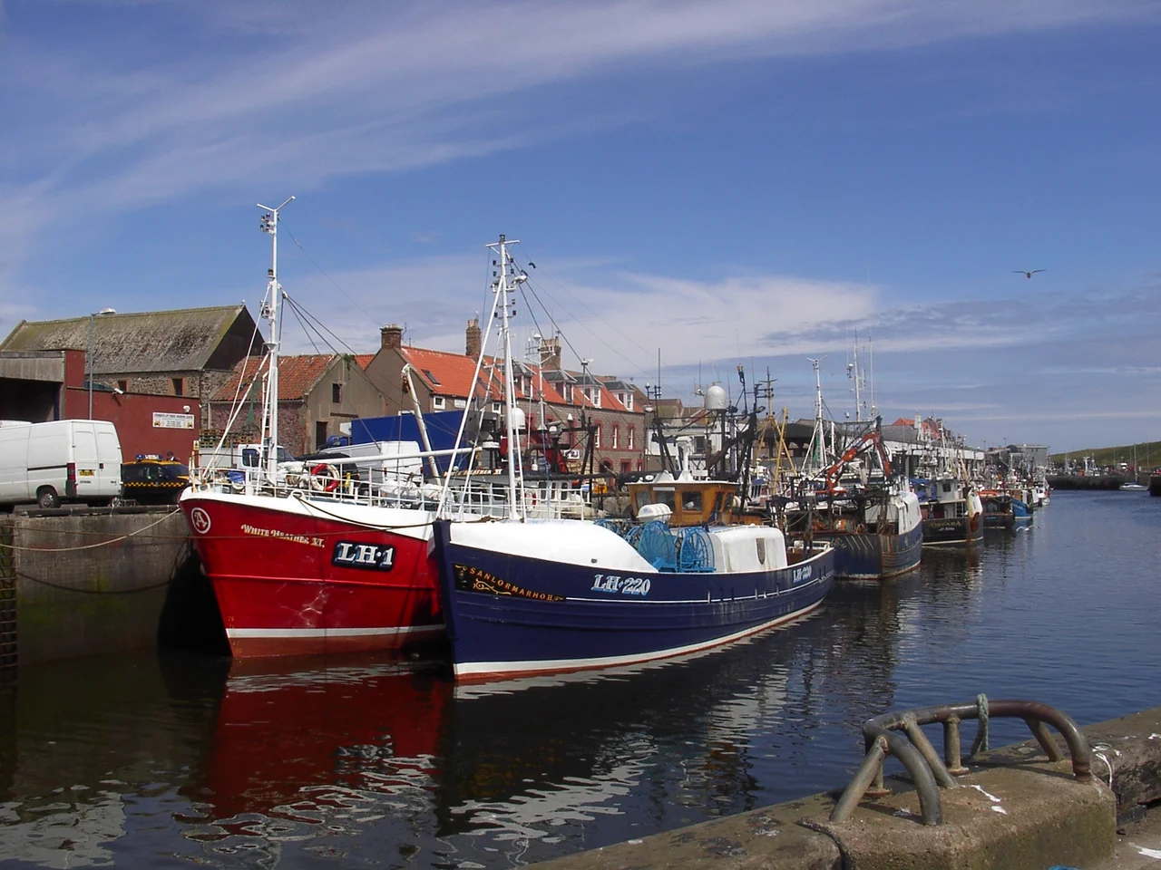 Eyemouth showing the Harbour, July 2004. Picture taken by P. Nisbet.