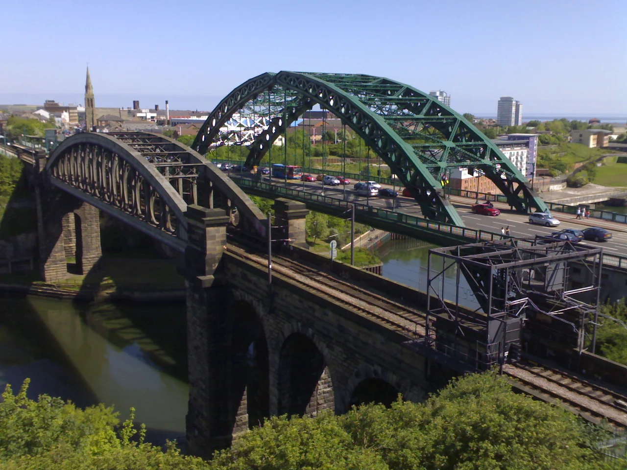 The Wearmouth Bridge is a through arch bridge across the River Wear in Sunderland