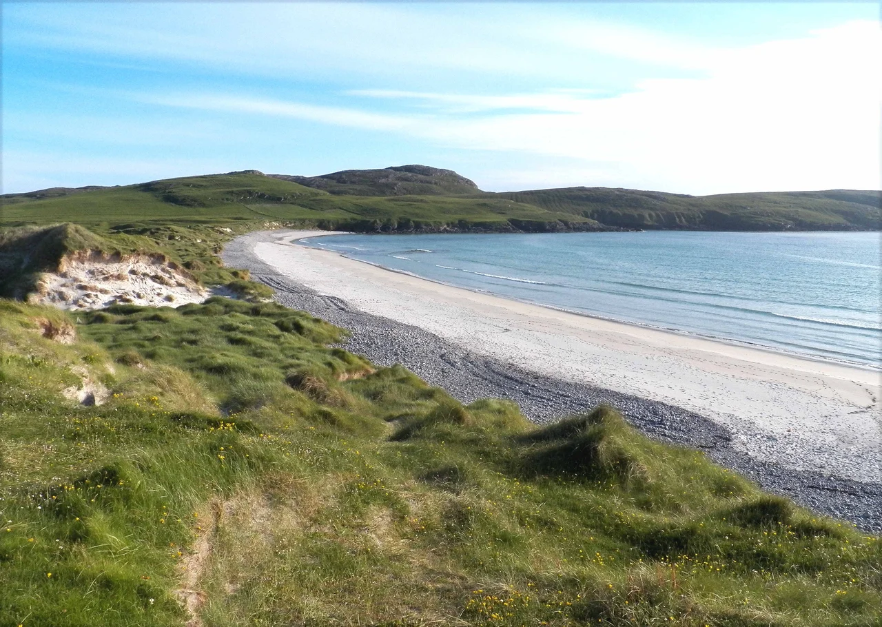 Vatersay, Outer Hebrides, Scotland. The beach of Bagh Siar (West Bay)