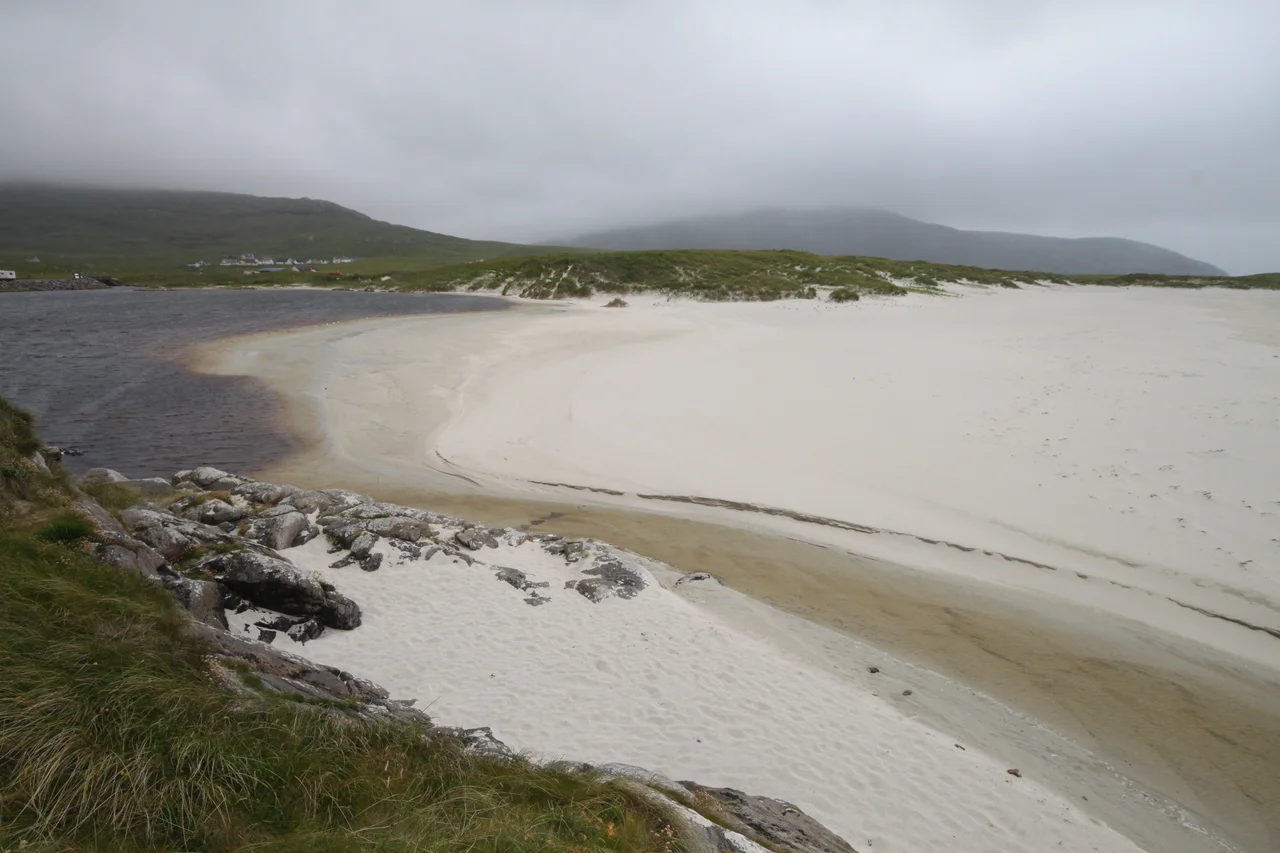A view of Castlebay and the Heaval, Barra, taken from neighbouring Vatersay