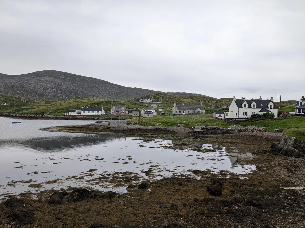 Looking across Scalpay Harbour from the pier