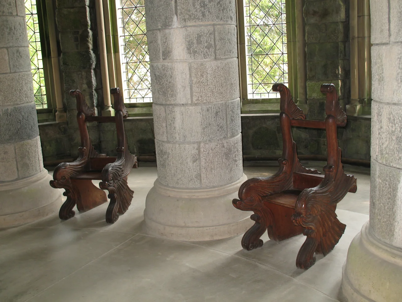 St Conan's Kirk Dolphin Chairs