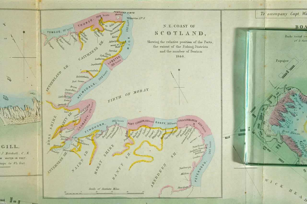 Map of the fishing districts of NE Scotland in the 19th century.