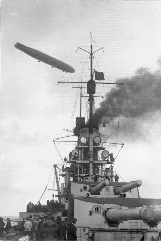 This image is of the German battleship SMS Großer Kurfürst, taken during Operation Albion in October 1917 (ref: Staff, Gary (2008) Battle for the Baltic Islands 1917, Pen &amp; Sword Maritime, Barnsley, South Yorkshire ISBN: 978-1-84415-7877)