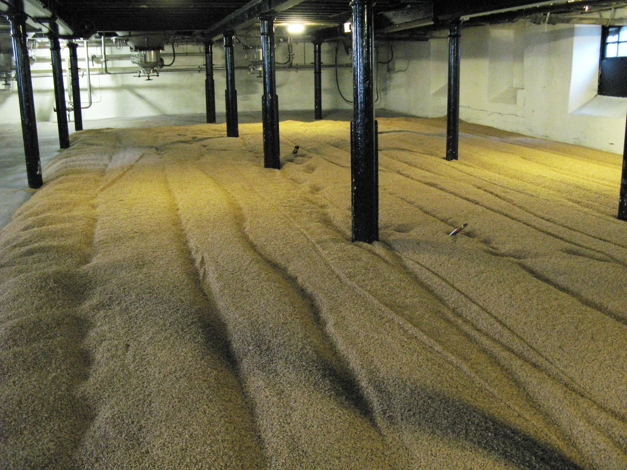 A malting floor in the Highland Park Distillery.