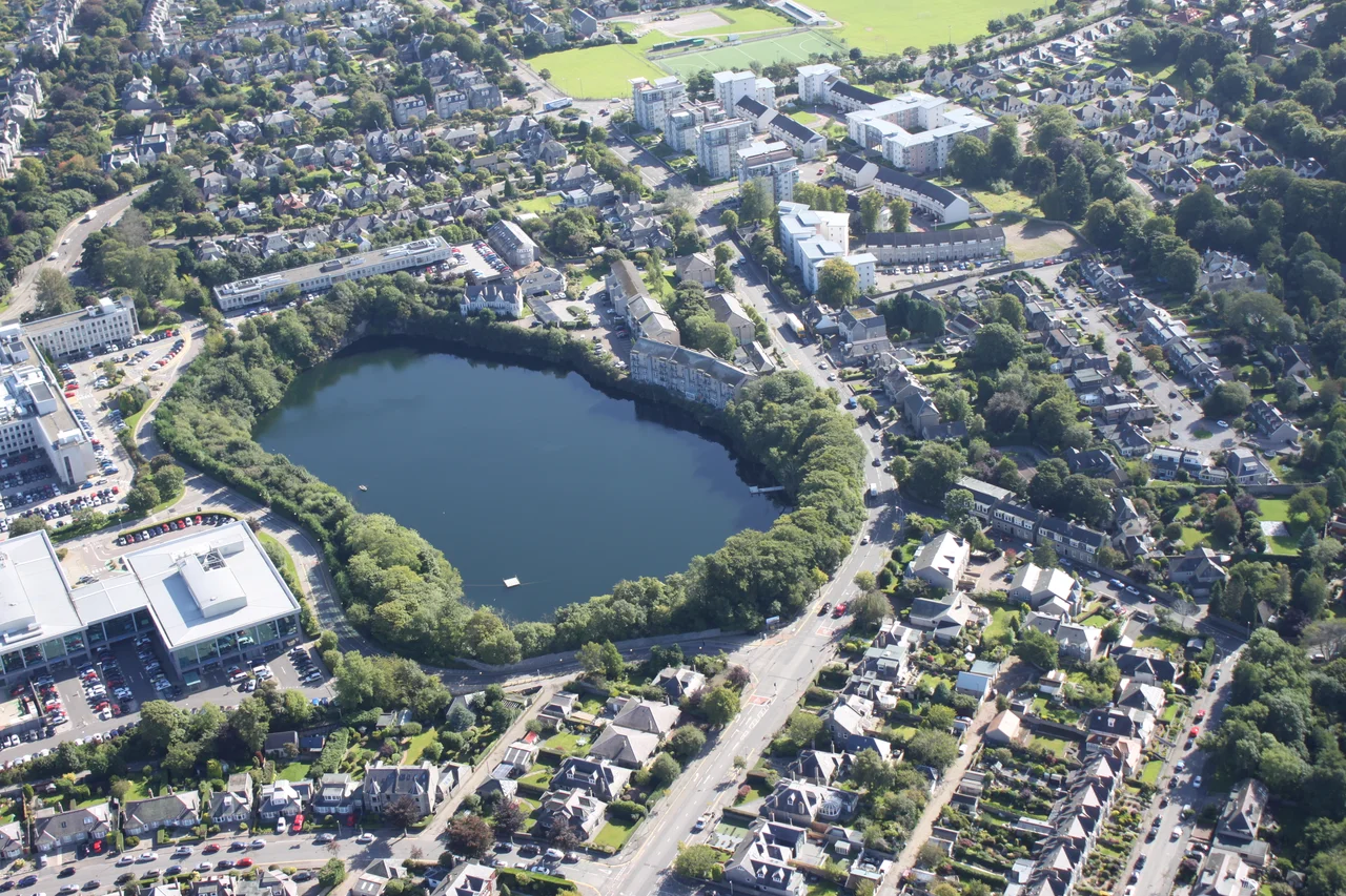 Rubislaw Quarry taken from an HJS helicopter