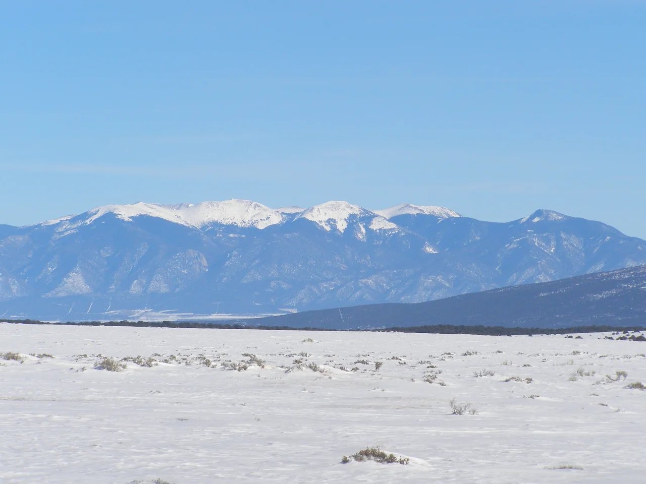 Latir Peak Wilderness area — in the Sangre de Cristo Mountains, within Carson National Forest, northern New Mexico. 
Taken from milepost 394 along US-285, 10 miles (16 km) north of Tres Piedras, and 14 miles (23 km) south of the New Mexico/Colorado border.
