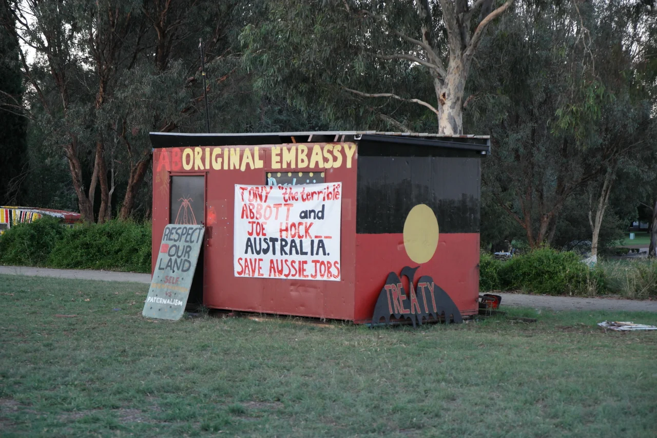Aboriginal Tent Embassy, Canberra, Australia.