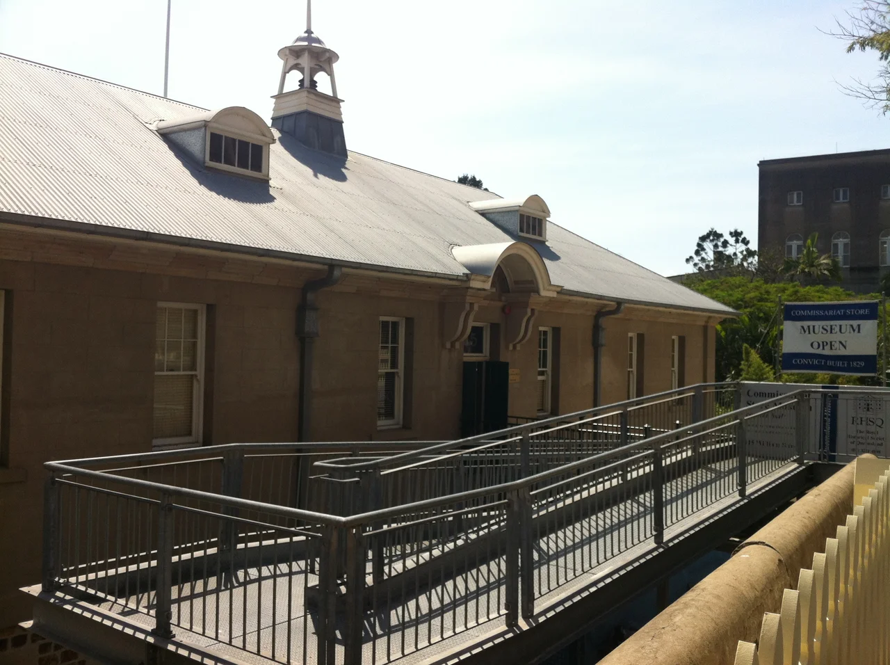 William Street view of second floor of the Commissariat Store