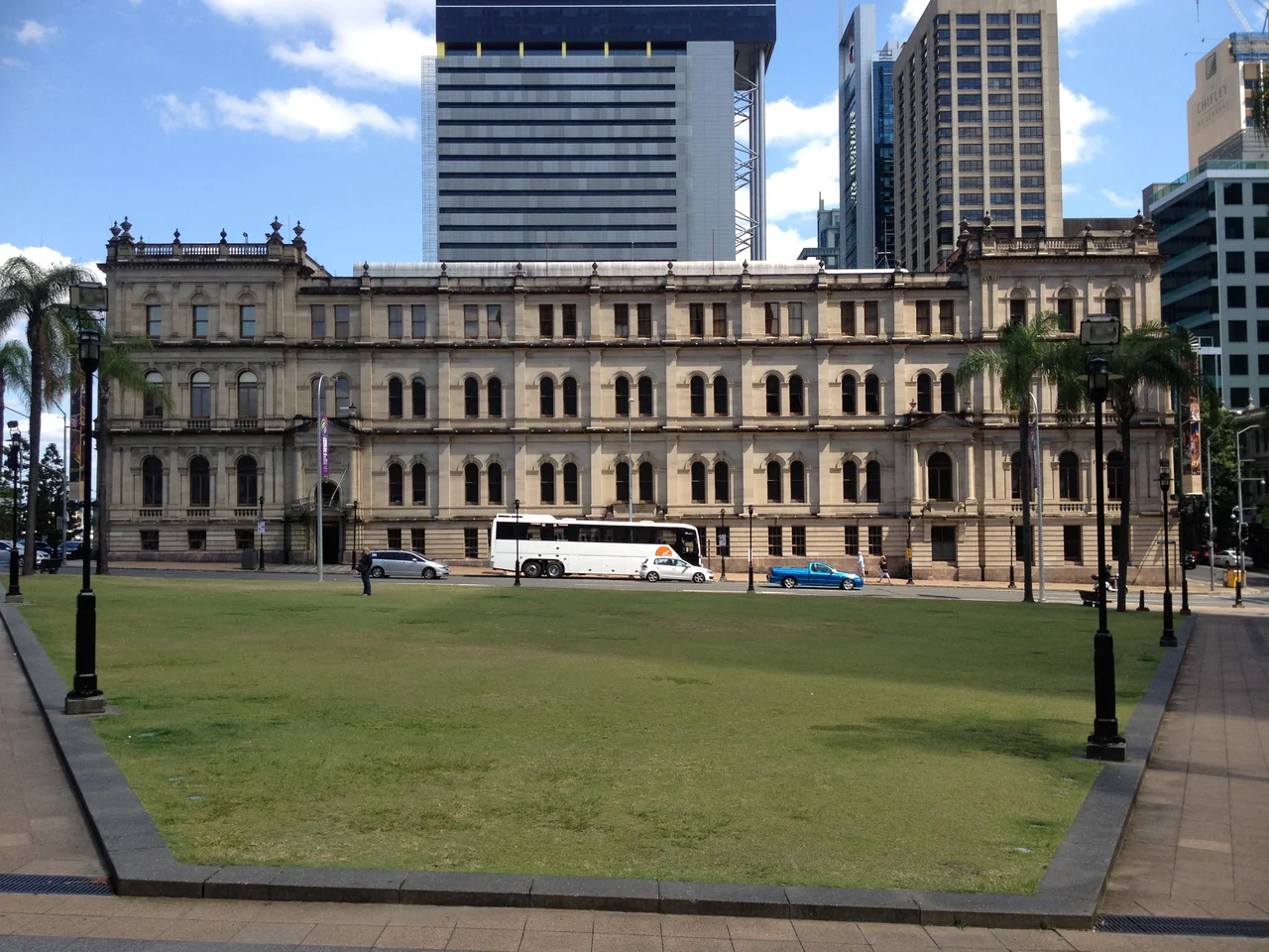 Queens Gardens and Treasury Building, Brisbane Square building, Brisbane