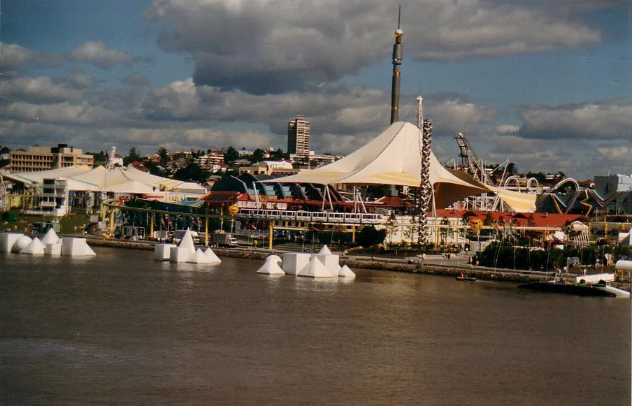 Expo '88 (photo taken from the Victoria Bridge (on the Brisbane River), in Brisbane, Queensland, Australia
