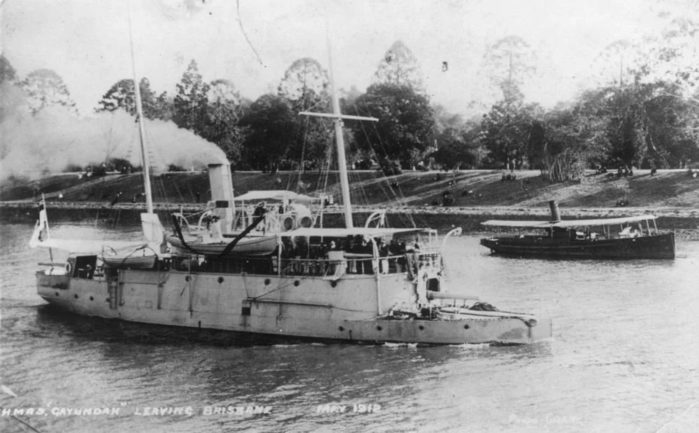 Gayundah in the Brisbane River, 1912.