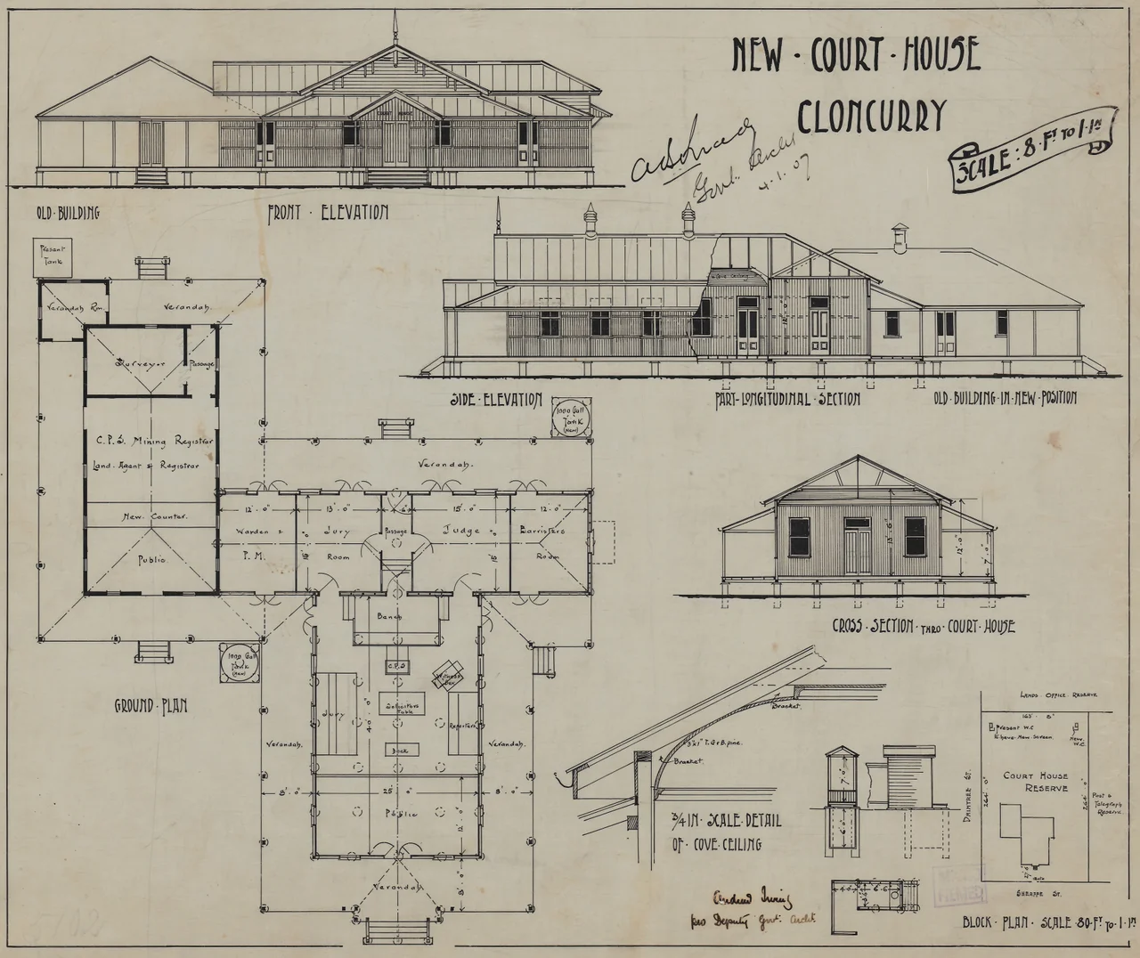 Extended Court House, Cloncurry, 1907
