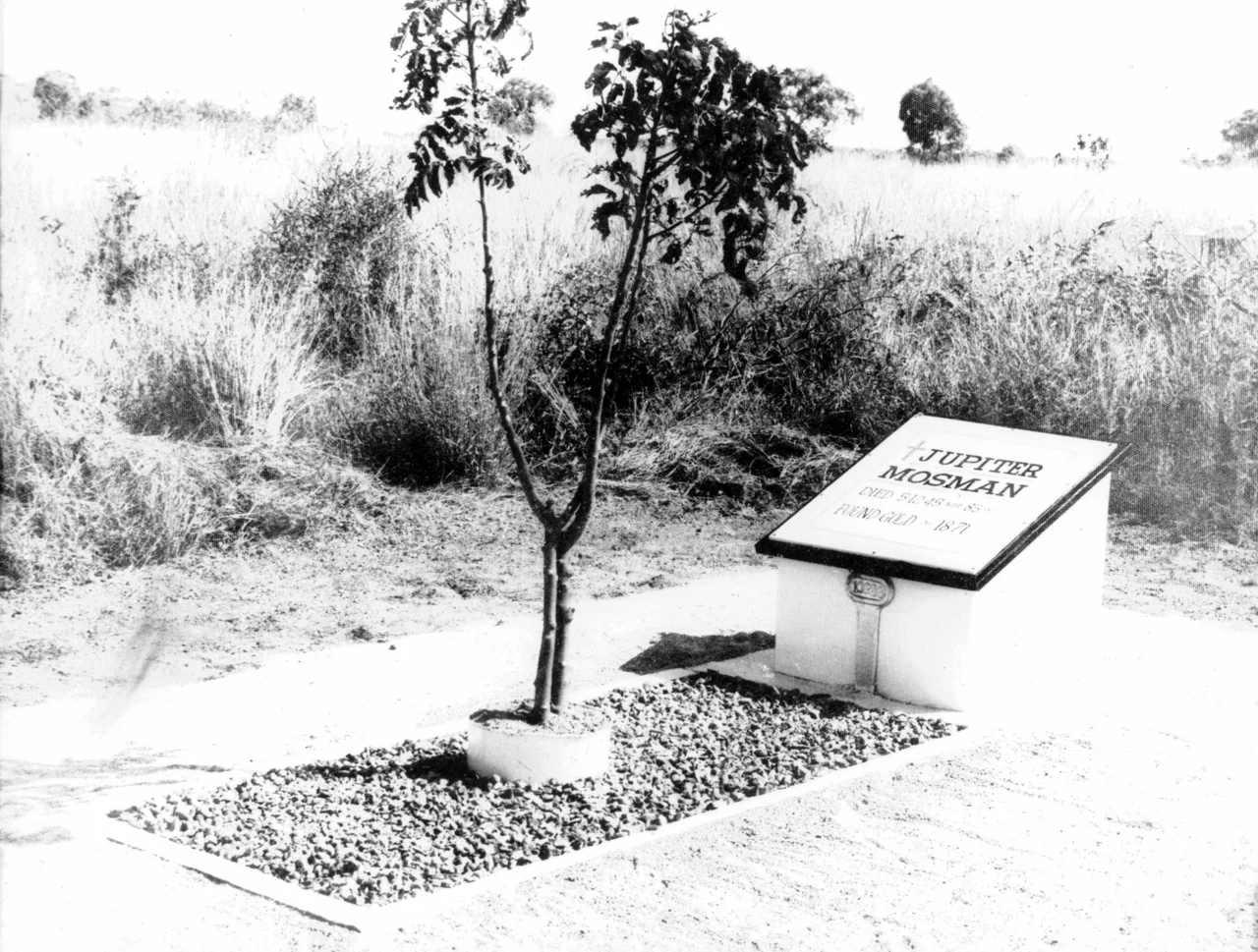 Grave of Jupiter Mosman, who first found gold at Charters Towers, Queensland, Australia