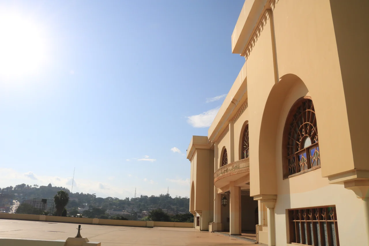 Aerial view of the Gaddafi mosque in Uganda
