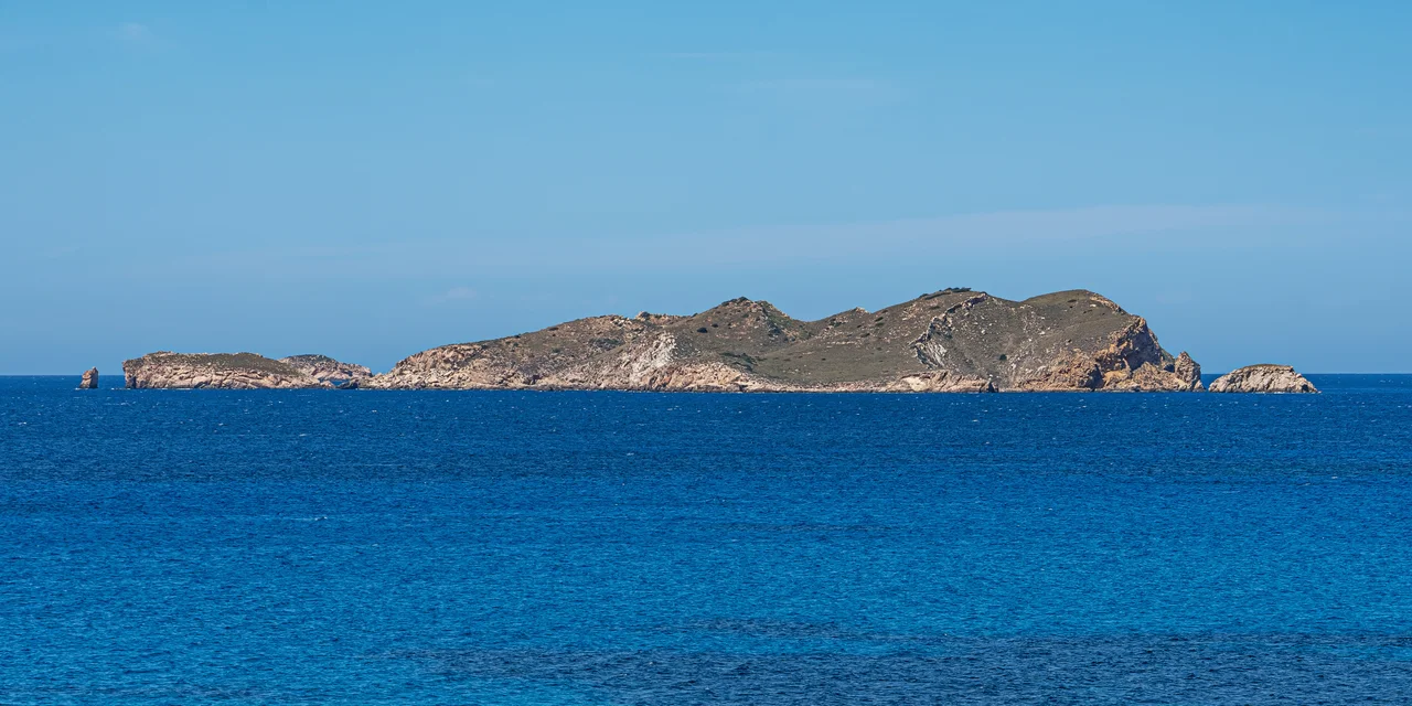 View to Illa de s'Espartar, Ibiza, Spain