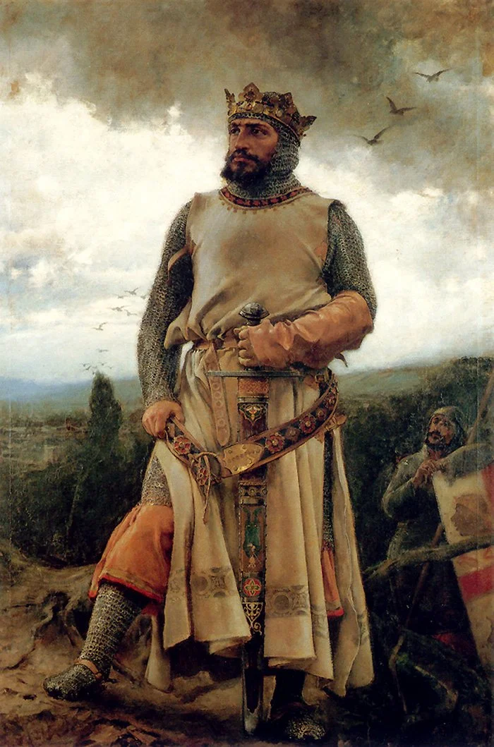 Retrato imaginario del rey Alfonso I de Aragón († 1134), que fue hijo del rey Sancho Ramírez y de la reina Felicia de Roucy.