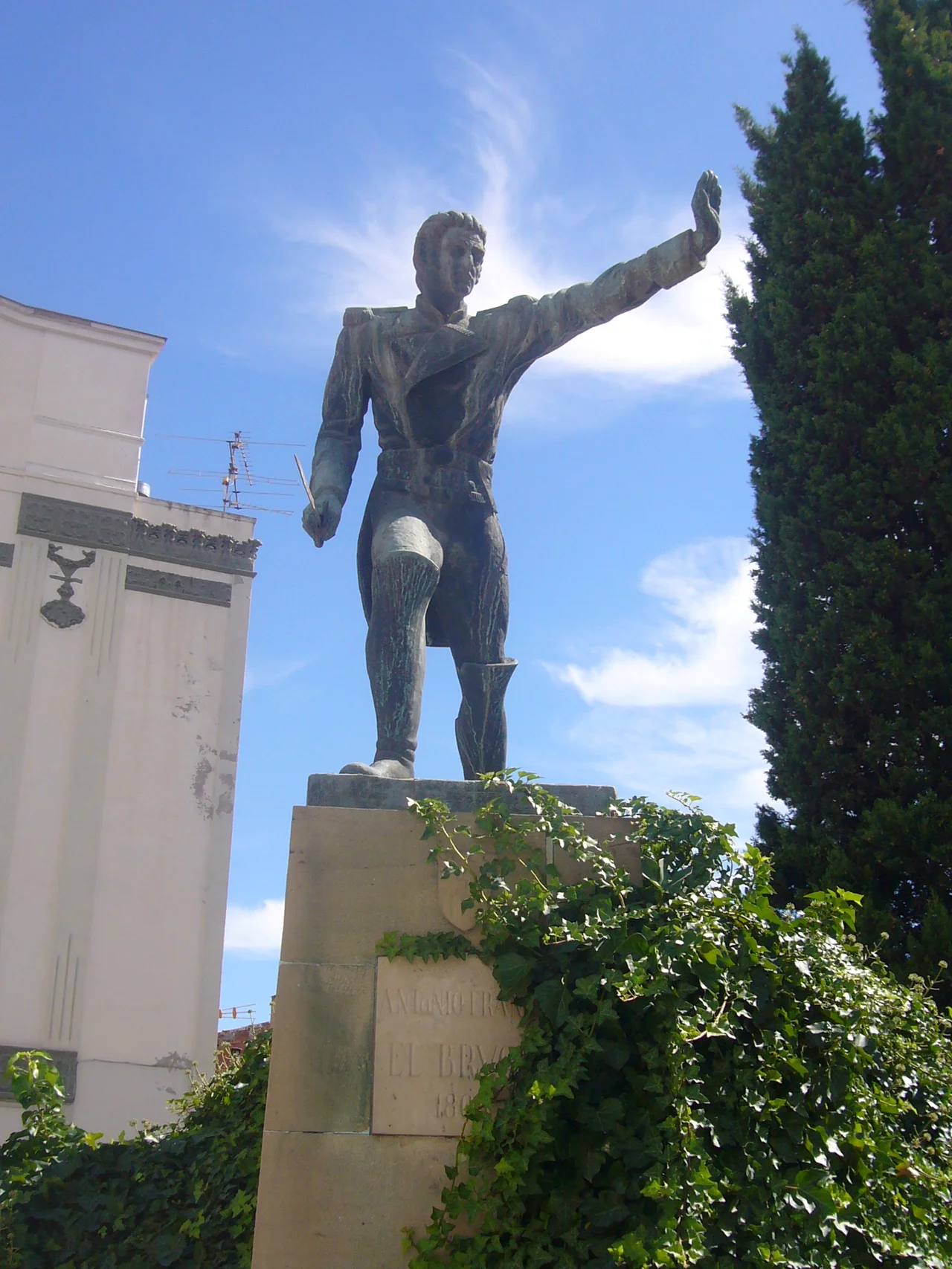 Antoni Franch memorial, in Igualada. He led the Igualada soldiers at the Bruch Batlle in 1808