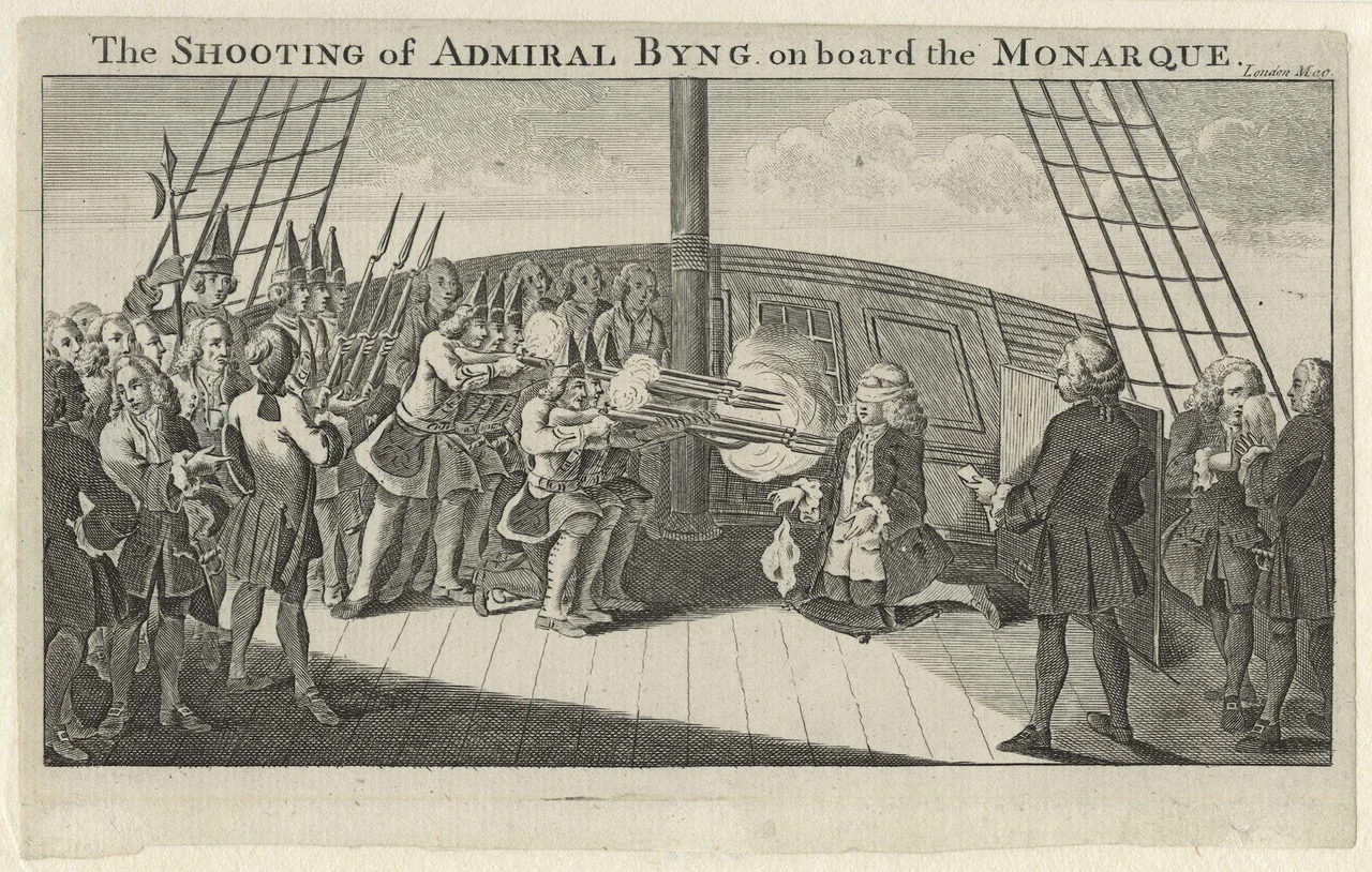 Le Départ de la flotte française pour l'expédition de Port-Mahon dans l'île de Minorque le 10 avril 1756
