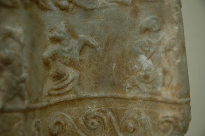 Detail of the veil of Despoina from the cult statue from Lycosura