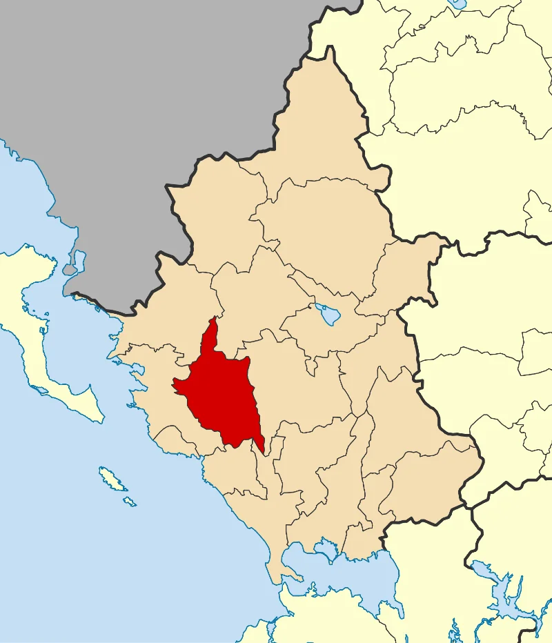 Locator map for Souli municipality in Greek region Epirus (2011)
