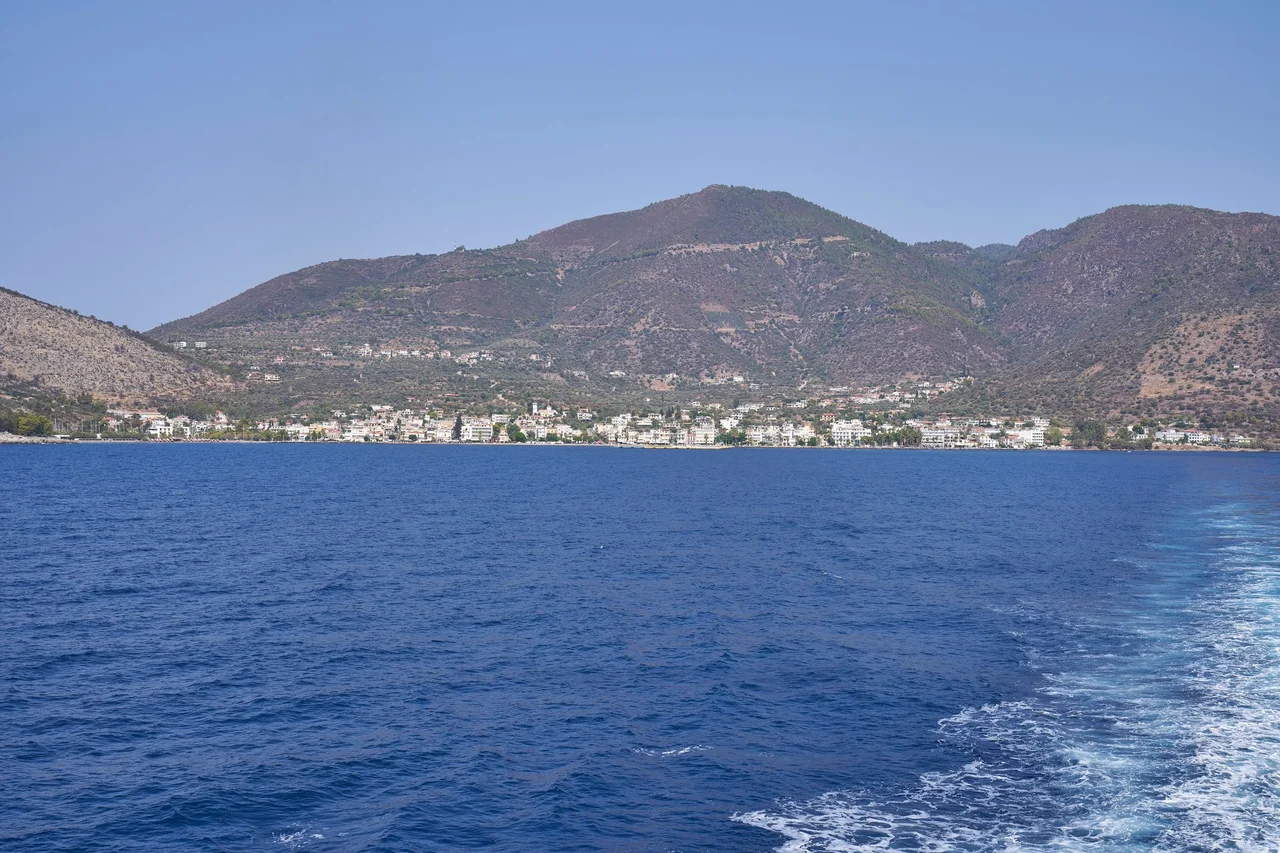Panoramic view of Methana peninsula.