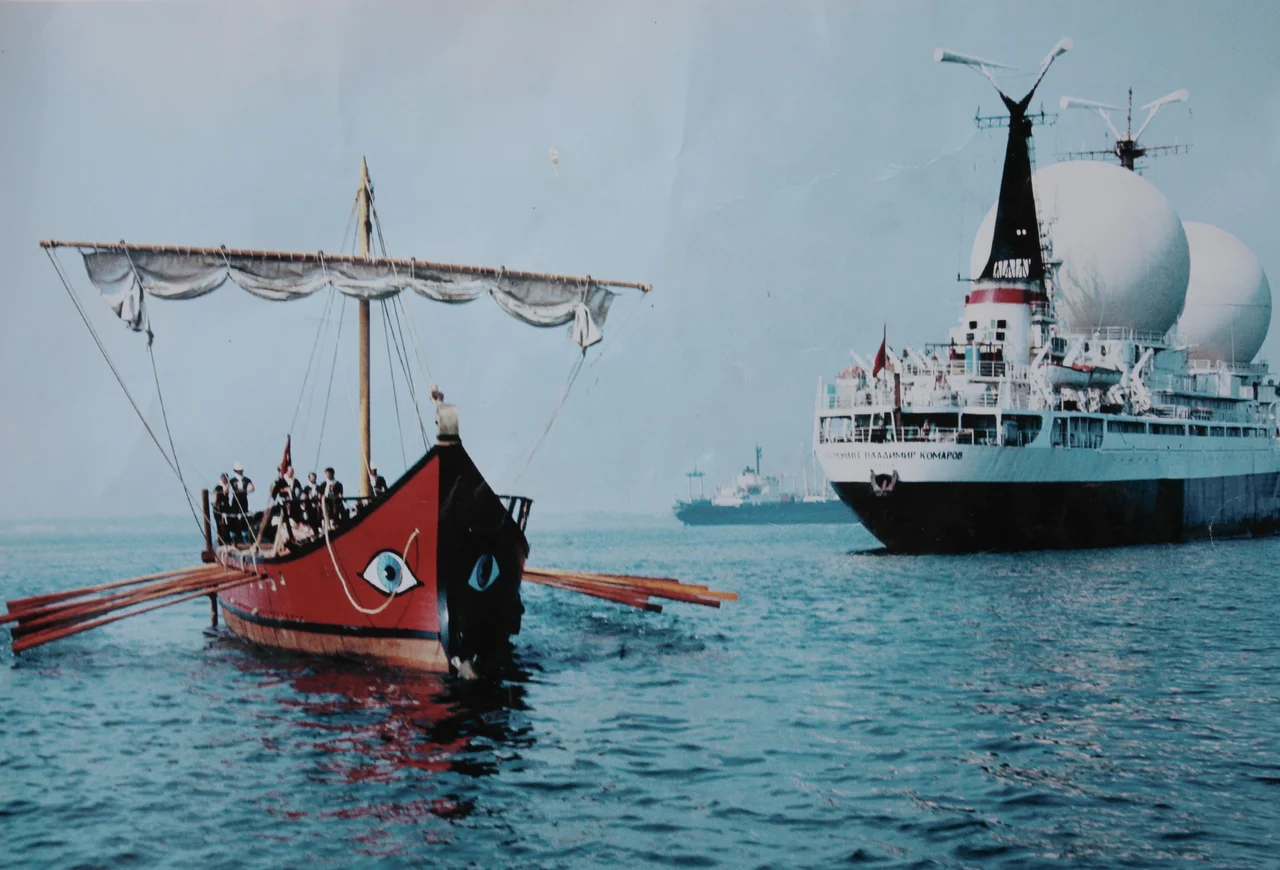 This meeting of eras took place on the Odessa raid during the test exits of "Ivlia".
