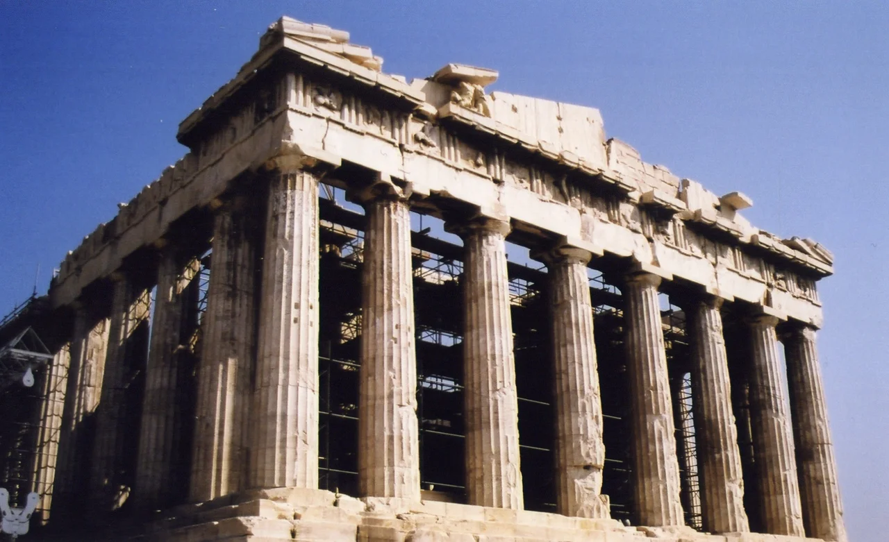 Parthenon, the former temple on the Acropolis of Athens, Greece.