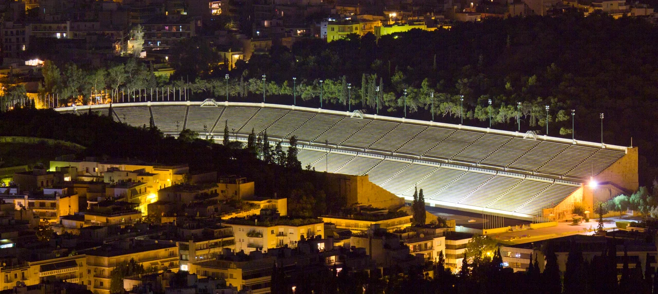 The Panathenaic Stadium in Athens, where the first modern Olympic Games were held in 1896
