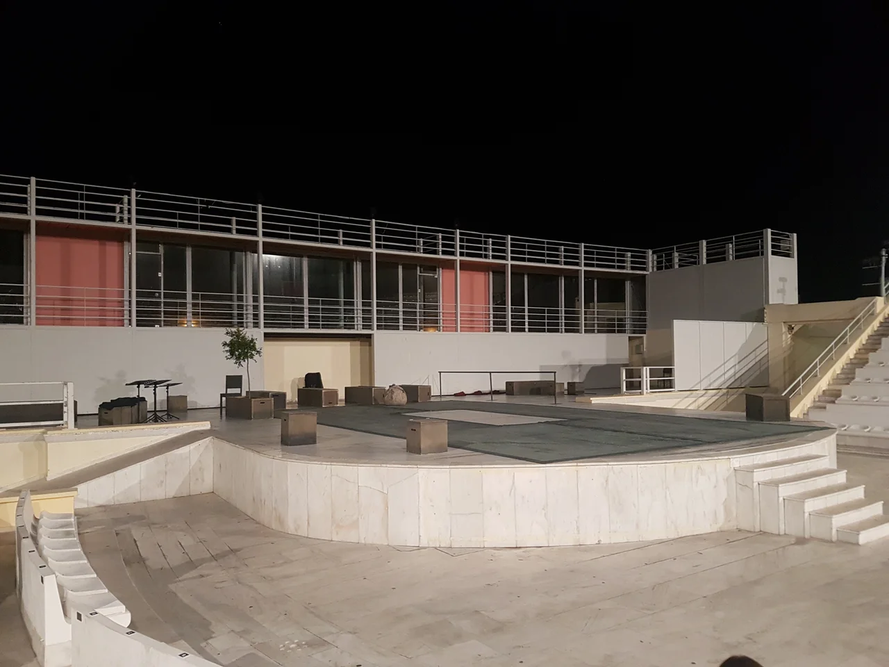 Veakeio theatre, the stage, Piraeus, September 2017