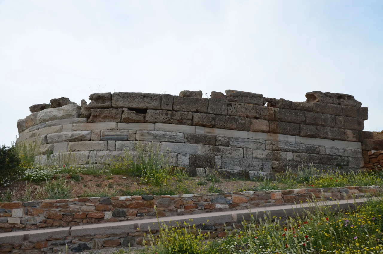 Bastion Delta of the fort from the north, Cape Sounion, Greece